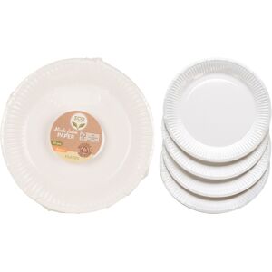 Basic Papieren borden 18 cm 20 stuks wit Basic Papieren borden 18 cm 20 stuks wit
