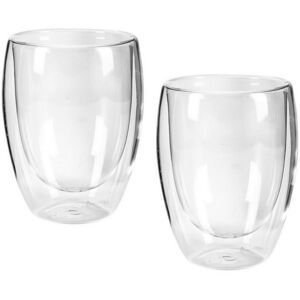 Overige Merken Cappucino glazen dubbelwandig 300 ml 2 stuks transparant Overige Merken Cappucino glazen dubbelwandig 300 ml 2 stuks transparant