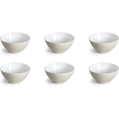 Medard De Noblat - oslo white - kleine kom 13 cm - 6 delig - stoneware Medard De Noblat - oslo white - kleine kom 13 cm - 6 delig - stoneware