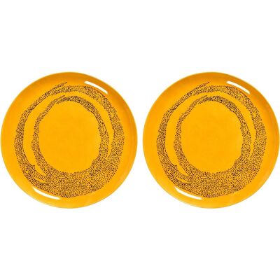 Serax - ottolenghi feast - bord l - geel/zwart - 26 ø - 2 stuks Serax - ottolenghi feast - bord l - geel/zwart - 26 ø - 2 stuks
