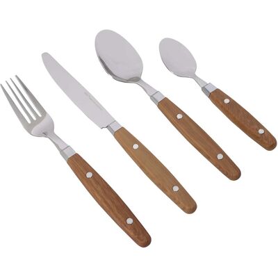 Gimex nature line bestek - wood - 16-delig Gimex nature line bestek - wood - 16-delig