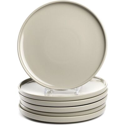 LEONARDO Roma Beige Keramisch Borden Set - 6-delig LEONARDO Roma Beige Keramisch Borden Set - 6-delig