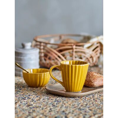 Bloomingville Latina Servies - 6 stuks, Geel, 400 ml Bloomingville Latina Servies - 6 stuks, Geel, 400 ml