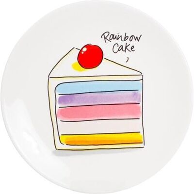 Blond Amsterdam - even bijkletsen - cake plate rainbow -18 cm Blond Amsterdam - even bijkletsen - cake plate rainbow -18 cm