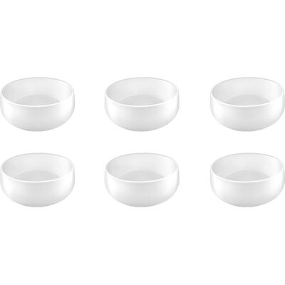 Medard De Noblat - yaka white - kom 13 cm - 6 delig - porselein Medard De Noblat - yaka white - kom 13 cm - 6 delig - porselein