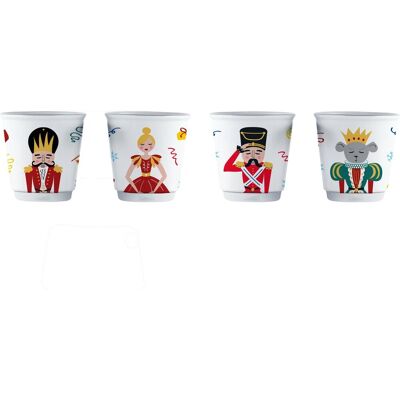 Bialetti Nutcracker - Espresso kopjes - 60 ml - porselein - Set 4 Bialetti Nutcracker - Espresso kopjes - 60 ml - porselein - Set 4