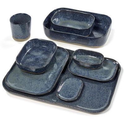 Serax - merci la nouvelle table - extra diep bord m - blauw/grijs - 8 stuks Serax - merci la nouvelle table - extra diep bord m - blauw/grijs - 8 stuks