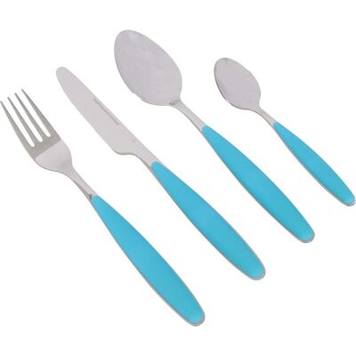 Gimex - colour line - bestek - rainbow - blauw - 4-delig Gimex - colour line - bestek - rainbow - blauw - 4-delig