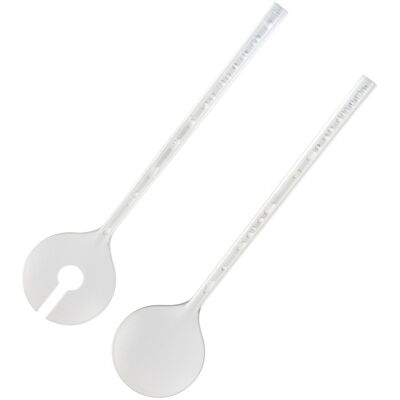 Westmark salade-/serveerbestek, 2-delig, met luchtbelletjes, lengte: 27,5 cm, kunststof, bubbles, kleur: doorzichtig, 20922270 Westmark salade-/serveerbestek, 2-delig, met luchtbelletjes, lengte: 27,5 cm, kunststof, bubbles, kleur: doorzichtig, 20922270