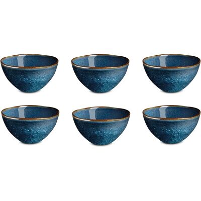 Medard De Noblat - vertigo denim - kommen 15 cm - 6 delig - stoneware Medard De Noblat - vertigo denim - kommen 15 cm - 6 delig - stoneware