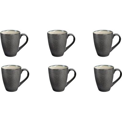 Medard De Noblat - shadow nacre - beker 30 cl - 6 delig - stoneware Medard De Noblat - shadow nacre - beker 30 cl - 6 delig - stoneware