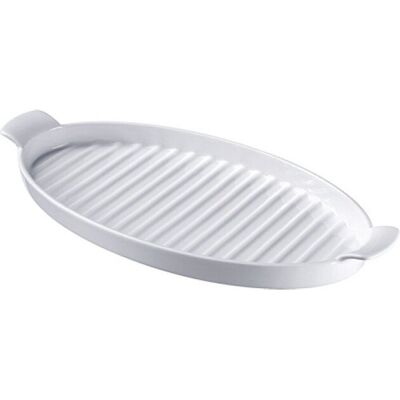 Westmark serveerschaal voor asperges, met 2 handgrepen, ovaal, lengte: 39,5 cm, porselein, kleur: wit, 62222260 Westmark serveerschaal voor asperges, met 2 handgrepen, ovaal, lengte: 39,5 cm, porselein, kleur: wit, 62222260