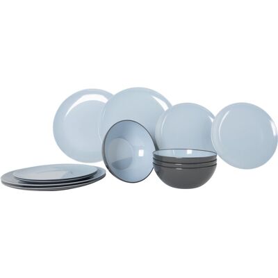 Gimex - vivid line - servies - blauw - 12-delig Gimex - vivid line - servies - blauw - 12-delig
