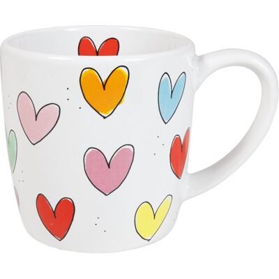 Blond Amsterdam , even bijkletsen: cappuccino beker 0,5l hearts Blond Amsterdam , even bijkletsen: cappuccino beker 0,5l hearts