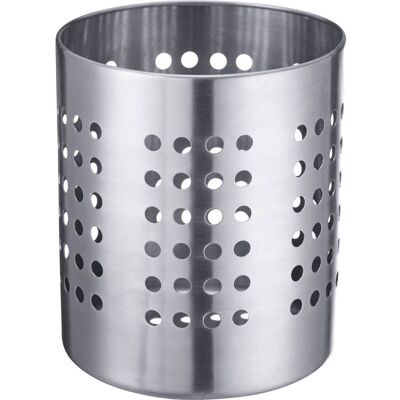Westmark bestek-/keukengereihouder, rond, diameter: 12 cm, hoogte: 13,5 cm, roestvrij staal, zilver, 69022211 Westmark bestek-/keukengereihouder, rond, diameter: 12 cm, hoogte: 13,5 cm, roestvrij staal, zilver, 69022211