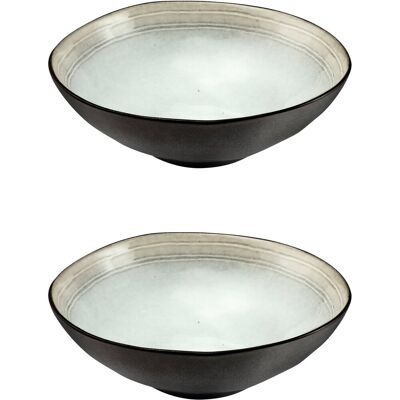 Medard De Noblat - shadow nacre - saladeschaal 24 cm - 2 delig Medard De Noblat - shadow nacre - saladeschaal 24 cm - 2 delig