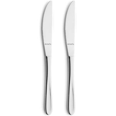 Amefa - monaco - 2-delige dessertmes set - voor 2 personen - zilverkleurig - rvs - vaatwasmachinebestendig - 18/10 - 2 persoons Amefa - monaco - 2-delige dessertmes set - voor 2 personen - zilverkleurig - rvs - vaatwasmachinebestendig - 18/10 - 2 persoons