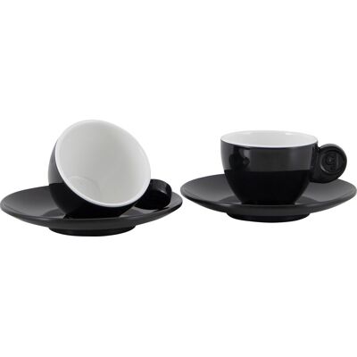 Gimex - solid line - espresso set - zwart & wit - 85 ml - 2 stuks Gimex - solid line - espresso set - zwart & wit - 85 ml - 2 stuks