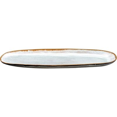 Medard De Noblat - shadow aqua - grote ovale schaal 35.5 x 14 cm - 2 delig - stoneware Medard De Noblat - shadow aqua - grote ovale schaal 35.5 x 14 cm - 2 delig - stoneware