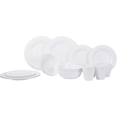 Gimex - royal line - servies - wit - 16-delig Gimex - royal line - servies - wit - 16-delig