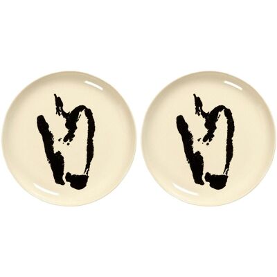 Serax - ottolenghi feast - bord m - wit/zwart - 22 ø - 2 stuks Serax - ottolenghi feast - bord m - wit/zwart - 22 ø - 2 stuks