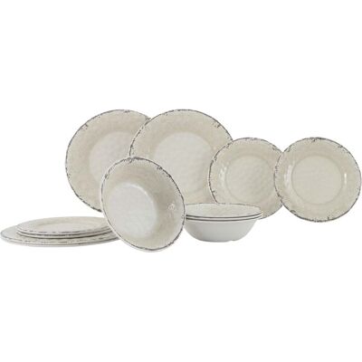 Gimex - stone line - servies - sand - 12-delig Gimex - stone line - servies - sand - 12-delig