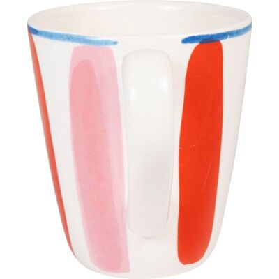 Blond Amsterdam , even bijkletsen everyday stripes: beker 0,35l roze/rood Blond Amsterdam , even bijkletsen everyday stripes: beker 0,35l roze/rood
