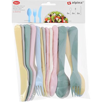 Alpina - gekleurde bestekset - kinderbestek - 18 stuks Alpina - gekleurde bestekset - kinderbestek - 18 stuks