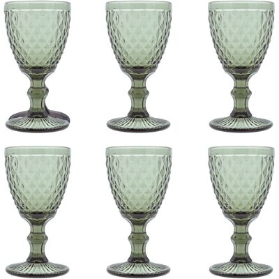Medard De Noblat - diamond - wijnglas 20 cl - gerookt - 6 delig Medard De Noblat - diamond - wijnglas 20 cl - gerookt - 6 delig
