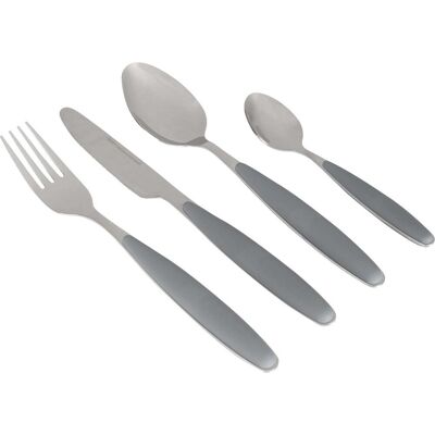 Gimex bestek - grijs - soft touch heft - 16-delig Gimex bestek - grijs - soft touch heft - 16-delig