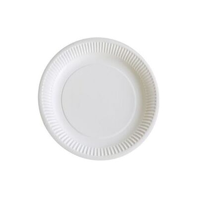 Eenmalige kartonnen bord van virgin fiber - 230mm rond - 100 stuks Eenmalige kartonnen bord van virgin fiber - 230mm rond - 100 stuks