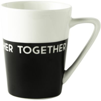 Dutch Rose mok together wit/zwart Dutch Rose mok together wit/zwart