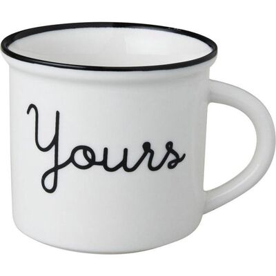 Dutch Rose zwart/wit beker yours wit Dutch Rose zwart/wit beker yours wit