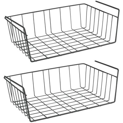 Metaltex babette hangmand 40x26x14 cm zwart 2 stuks Metaltex babette hangmand 40x26x14 cm zwart 2 stuks
