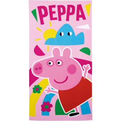Peppa Pig Badhanddoek - 70x140cm Multi kleuren Peppa Pig Badhanddoek - 70x140cm Multi kleuren