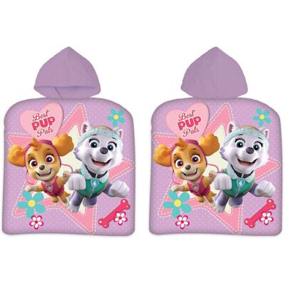 Paw Patrol poncho paars, 55x110cm Multi kleuren Paw Patrol poncho paars, 55x110cm Multi kleuren