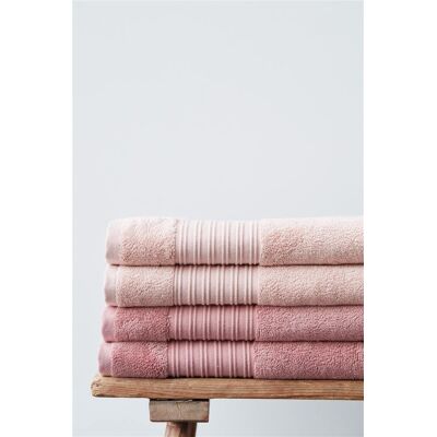 Beddinghouse sheer - gestreept - katoen - handdoek - 50x100 cm - terra Beddinghouse sheer - gestreept - katoen - handdoek - 50x100 cm - terra