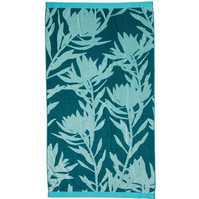 KAAT Amsterdam bermuda strandlaken - 100x180 cm - blauw groen KAAT Amsterdam bermuda strandlaken - 100x180 cm - blauw groen