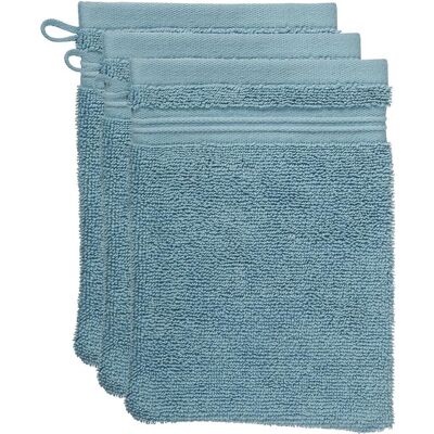 Beddinghouse sheer stripe set van 3 washandjes - groen Beddinghouse sheer stripe set van 3 washandjes - groen