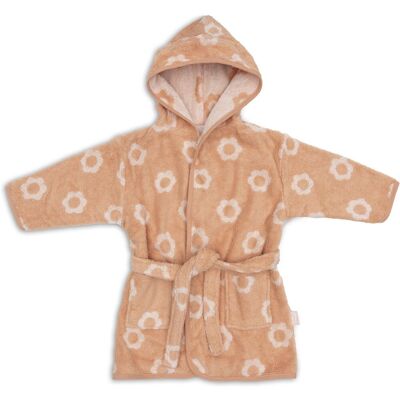 Jollein badjas - 100% badstof - 1-2 jaar - jacquard - flower Jollein badjas - 100% badstof - 1-2 jaar - jacquard - flower