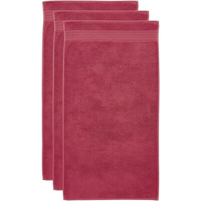 Beddinghouse care cotton - handdoek - 60x100 cm - set van 3 - rood Beddinghouse care cotton - handdoek - 60x100 cm - set van 3 - rood