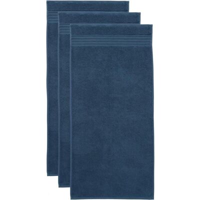 Beddinghouse sheer set van 3 handdoeken - 50x100 cm - donker blauw Beddinghouse sheer set van 3 handdoeken - 50x100 cm - donker blauw