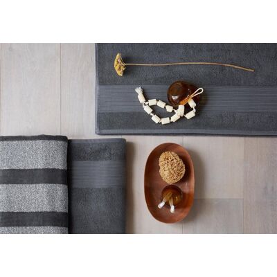 Beddinghouse sheer stripe - gastendoekje - set van 2 - 30x50cm - antraciet Beddinghouse sheer stripe - gastendoekje - set van 2 - 30x50cm - antraciet
