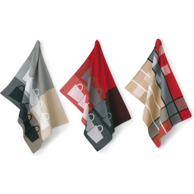 Kela keuken - tabea theedoek set van 4 stuks - kunststof - grijs Kela keuken - tabea theedoek set van 4 stuks - kunststof - grijs