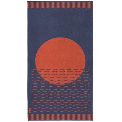 Seahorse strandlaken sunny waves - blauw - 100x180 Seahorse strandlaken sunny waves - blauw - 100x180