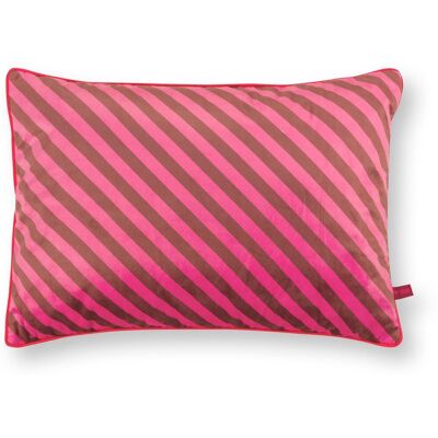 Pip Studio sierkussen block stripes - kussen voor de woonkamer - roze - 35x50cm Pip Studio sierkussen block stripes - kussen voor de woonkamer - roze - 35x50cm