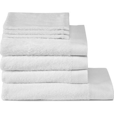 Seahorse combiset pure 7-delige badtextielset wit (3xwh+3xbd+ 1xdl) Seahorse combiset pure 7-delige badtextielset wit (3xwh+3xbd+ 1xdl)