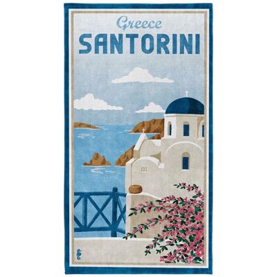 Seahorse strandlaken santorini - 90x170 cm - blauw Seahorse strandlaken santorini - 90x170 cm - blauw