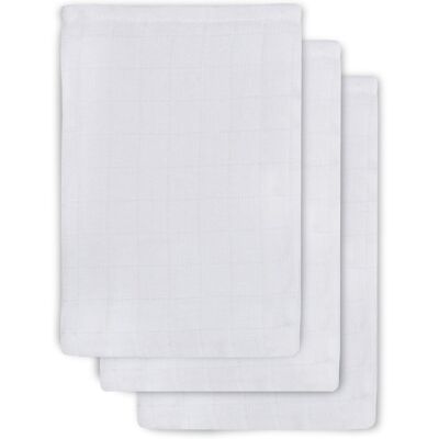 Jollein washandje hydrofiel wit (3pack) Jollein washandje hydrofiel wit (3pack)