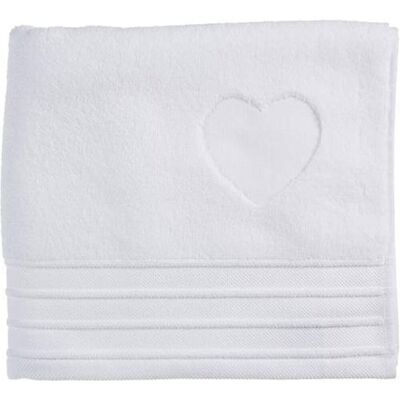 Riviera Maison heart strandlaken - 100x180 cm - wit Riviera Maison heart strandlaken - 100x180 cm - wit
